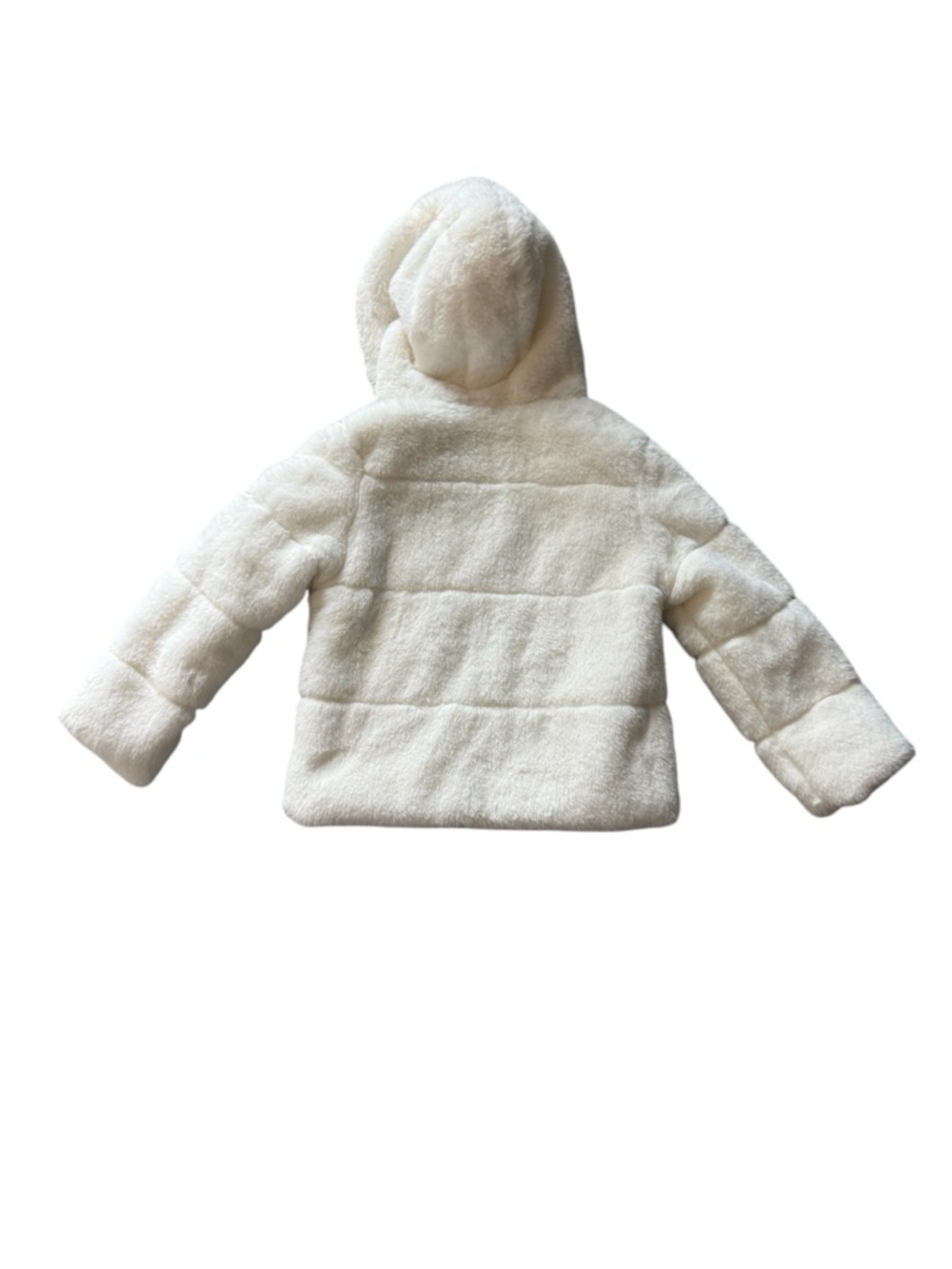 wonder nation Cream Faux Fur Hooded Puffer Jacket - Picture 4 of 7